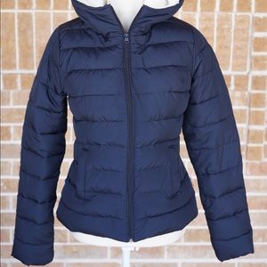 Hollister Sherpa Puff Jacket - Navy color